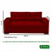 Sofá 3 Lugares Confort Vermelho Masterflex