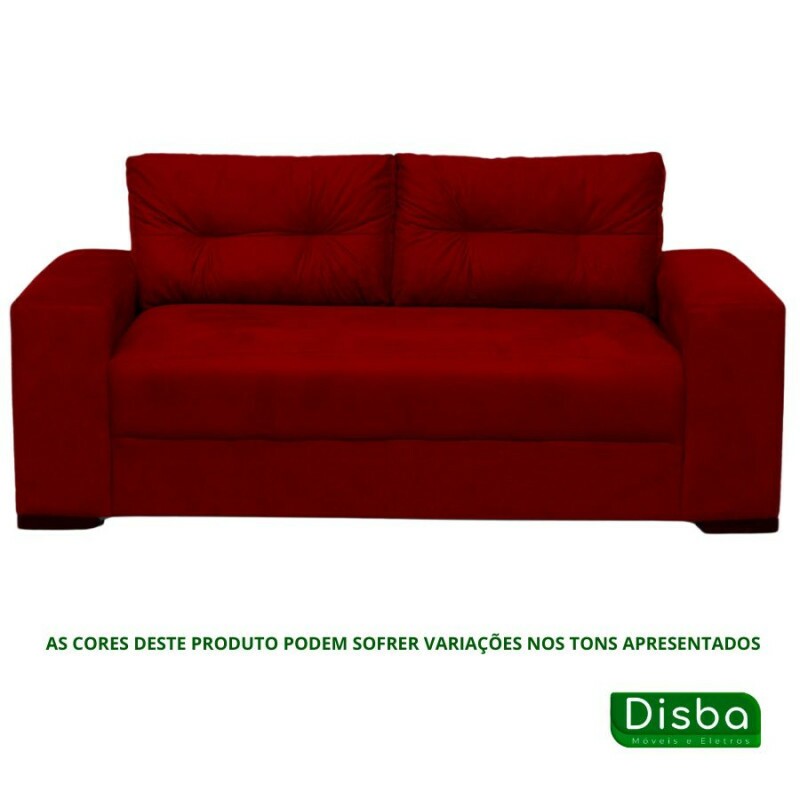 Sofá 3 Lugares Confort Vermelho Masterflex