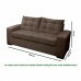 Conjunto de Sofá 2x3 Lugares Torun Castor Masterflex