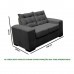 Conjunto de Sofá 2x3 Lugares Torun Cinza Masterflex