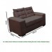 Conjunto de Sofá 2x3 Lugares Torun Marrom Masterflex