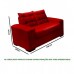 Conjunto de Sofá 2x3 Lugares Torun Vermelho Masterflex
