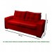 Conjunto de Sofá 2x3 Lugares Torun Vermelho Masterflex