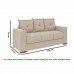 Conjunto de Sofá 3x2 Lugares Santa Catarina Bacetto Bege