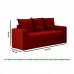 Conjunto de Sofá 3x2 Lugares Santa Catarina Bacetto Vermelho