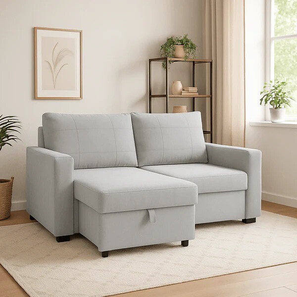 Estofado Retrátil Vitória Cinza - Bacetto 