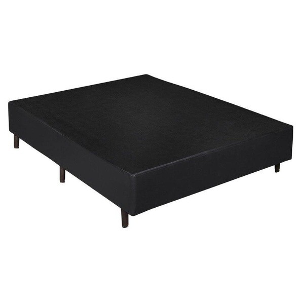 Base Para Cama Box Casal Universal Corino Preto138x188 Bacetto