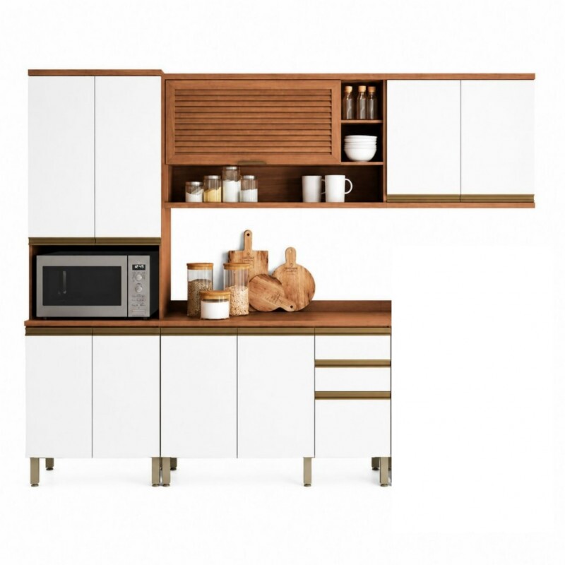 Cozinha Modulada 04 Peças Macadamia TELASUL Cozinha Modulada 04 Peças Macadamia TELASUL