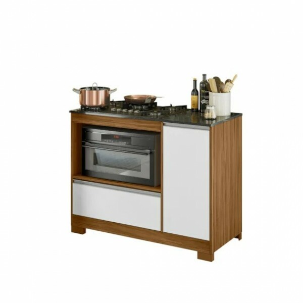Balcão Cooktop NT 3050 Freijo/Branco com Tampo Notável Balcão Cooktop NT 3050 Freijo/Branco com Tampo Notável