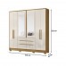 Guarda Roupa  Casal 6 Portas  6 Gavetas  San Francisco Moval