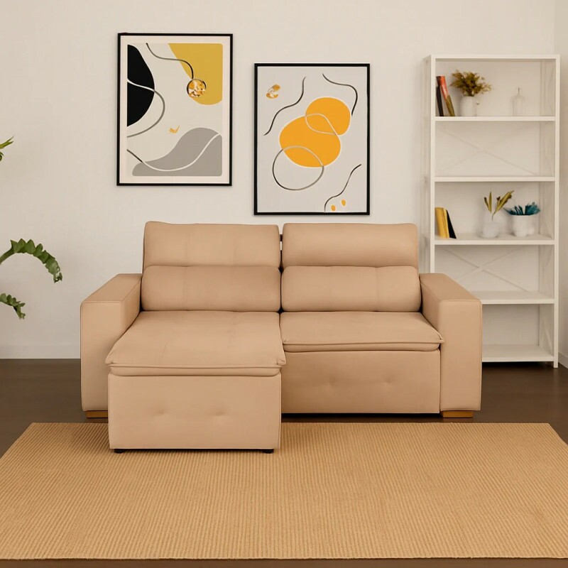 Sofá Retrátil/Reclinável 3 Lugares Isabela Allflex Sofá Retrátil/Reclinável 3 Lugares Isabela Allflex