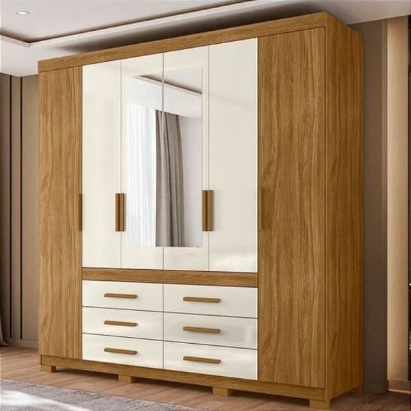 Guarda Roupa  Casal 6 Portas  6 Gavetas  França Moval